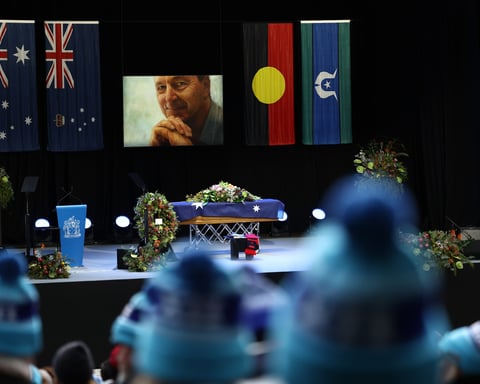 Crowds at the MCG for Neale Daniher state funeral June 10 2026