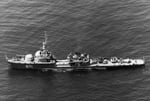 A North Korean Navy ship at sea