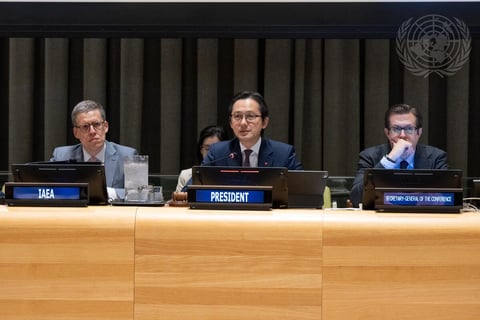 Ambassador Do Hung Viet of Vietnam chairs the 11th NPT Review Conference at the United Nations, New York, 2026