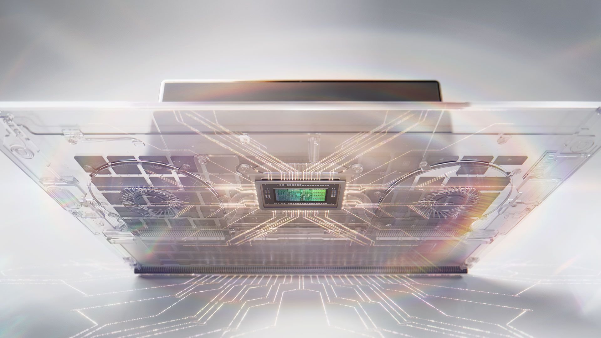 Nvidia RTX Spark superchip render showing Blackwell GPU and Grace CPU architecture for Windows laptops