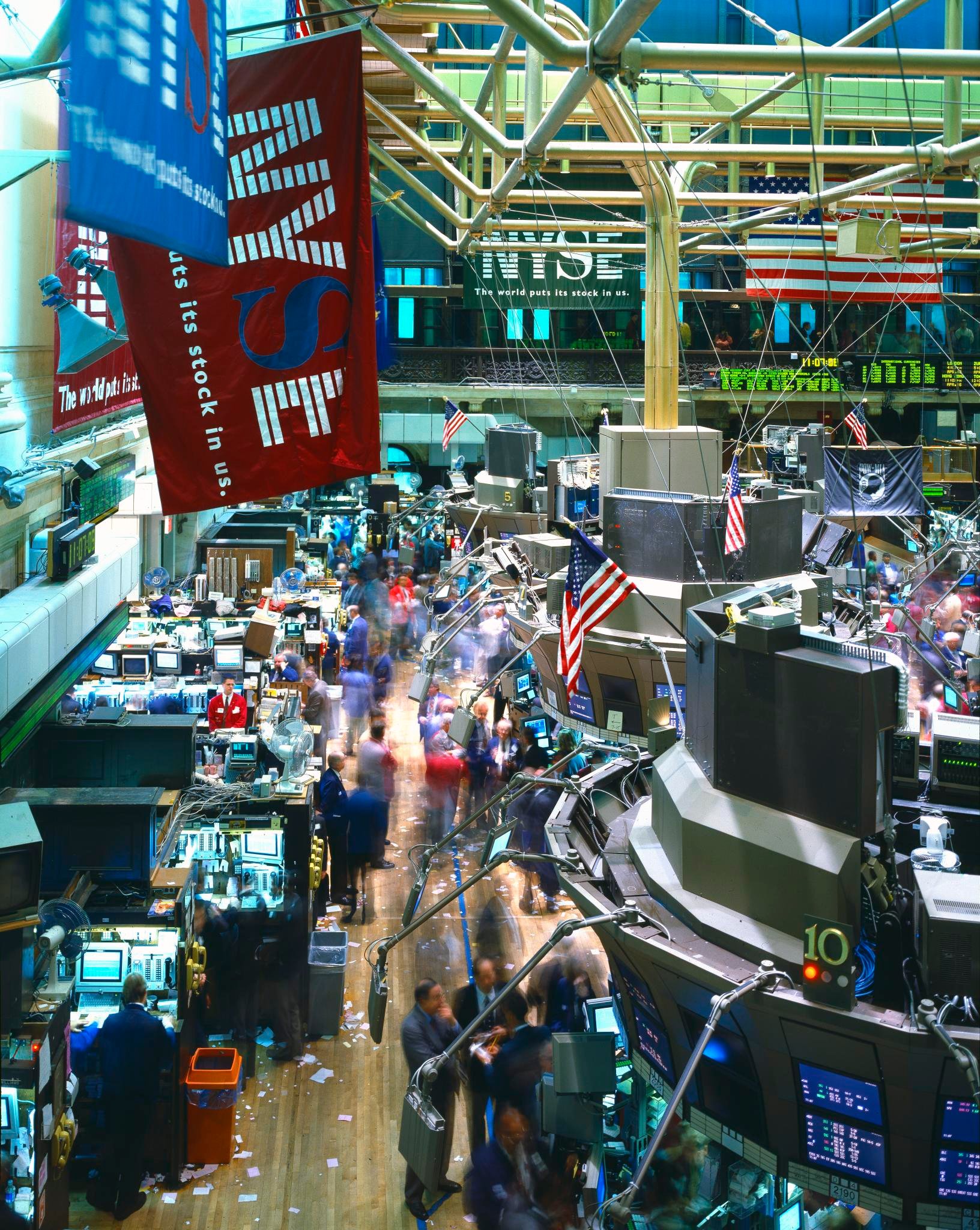 Trading floor of the New York Stock Exchange, where futures slipped after US strikes on Iran revived oil's war premium