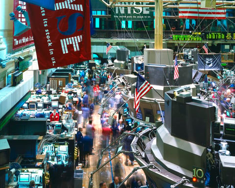 Trading floor of the New York Stock Exchange, where futures slipped after US strikes on Iran revived oil's war premium