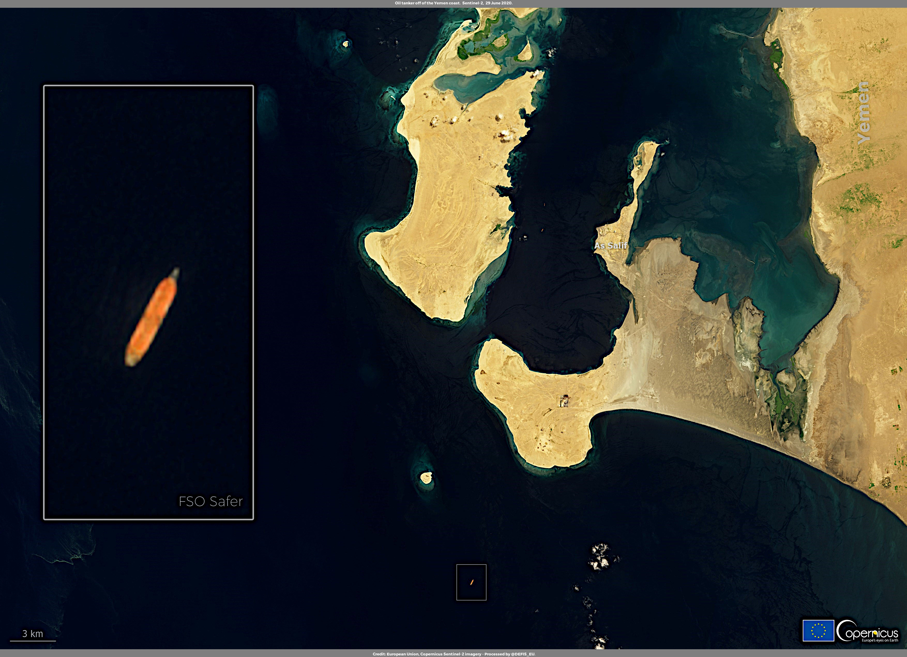 A crude oil tanker underway at sea in the Arabian Sea region