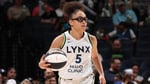 Olivia Miles of the Minnesota Lynx during the 87-84 win over the Golden State Valkyries on June 5, 2026