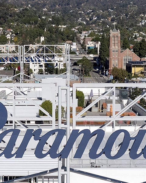 The Paramount sign in Los Angeles