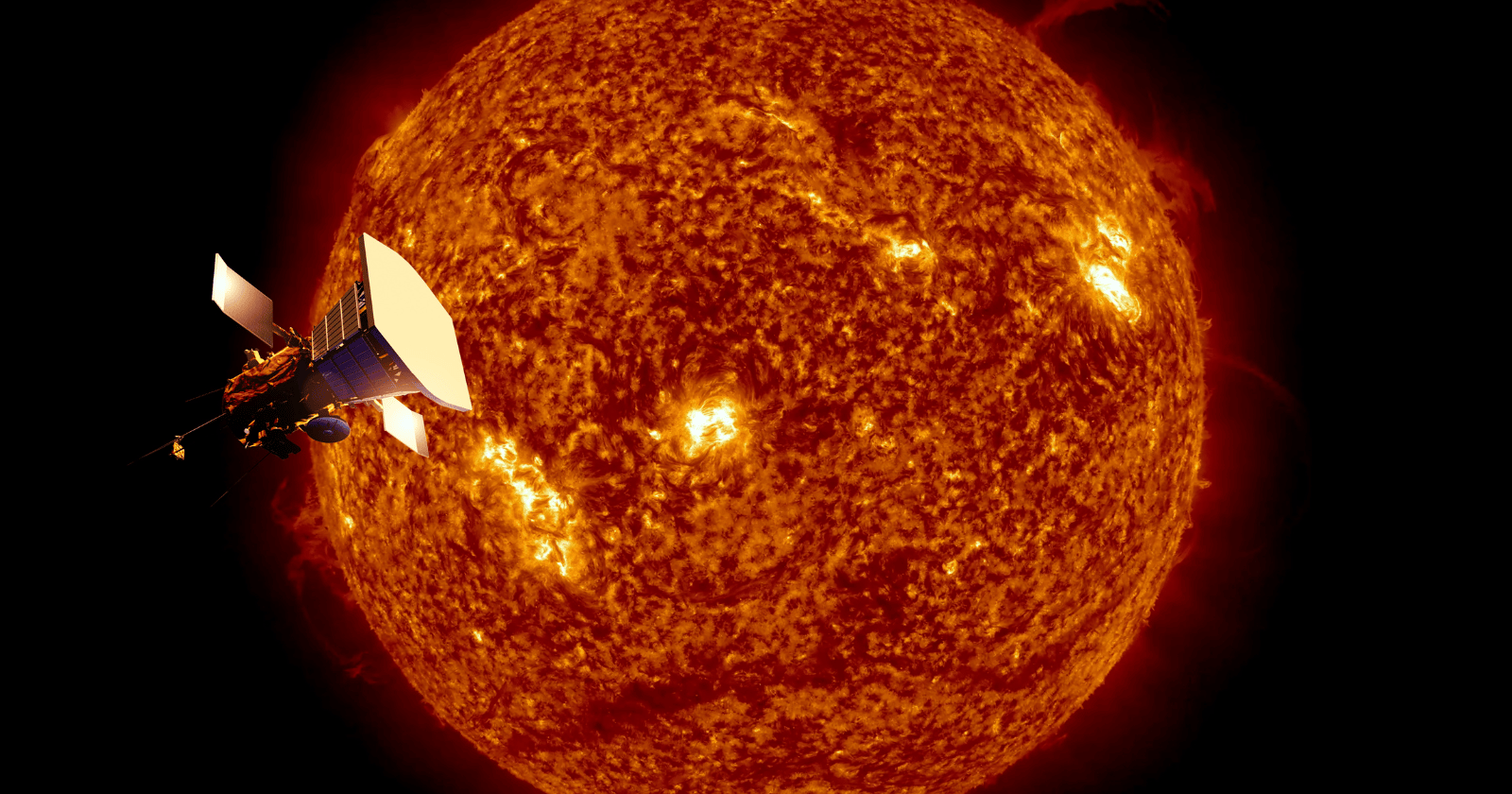 NASA's Parker Solar Probe spacecraft flying through the Sun's corona during its record-breaking perihelion approach