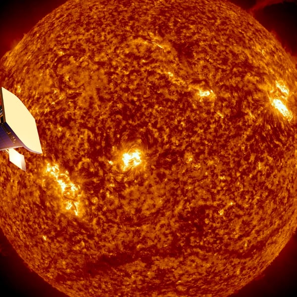 NASA's Parker Solar Probe spacecraft flying through the Sun's corona during its record-breaking perihelion approach