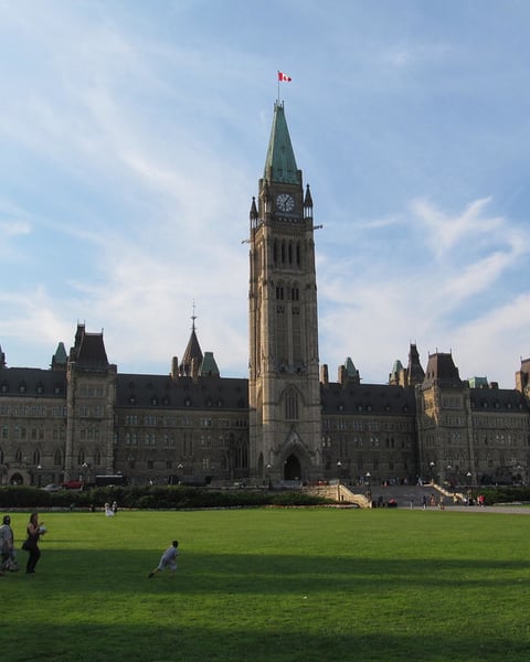 Parliament Hill in Ottawa, where federal officials released Canada's opioid death data
