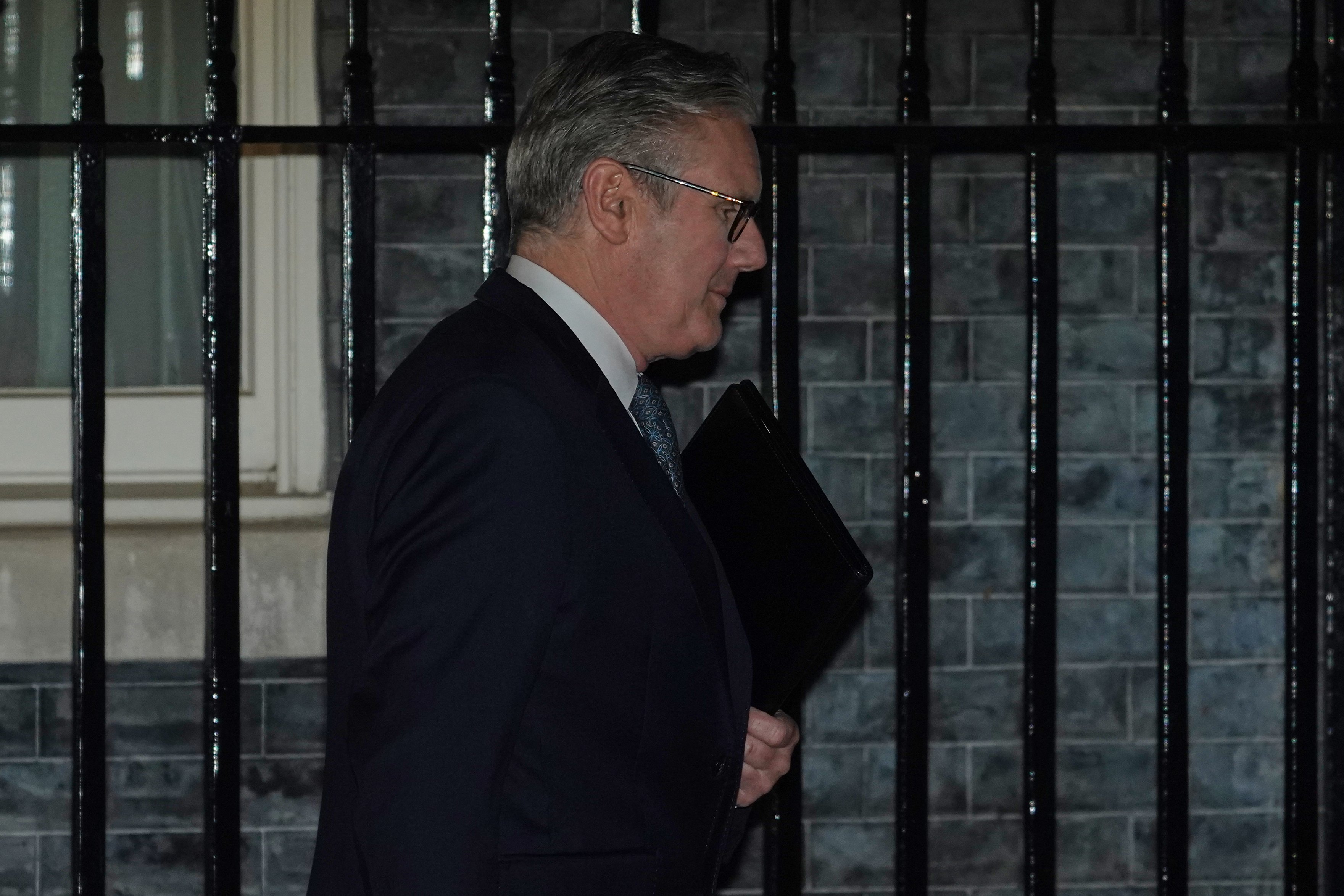 Keir Starmer leaves 10 Downing Street amid the Mandelson files crisis