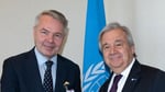 UN Special Envoy to Sudan Pekka Haavisto with UN Secretary-General António Guterres