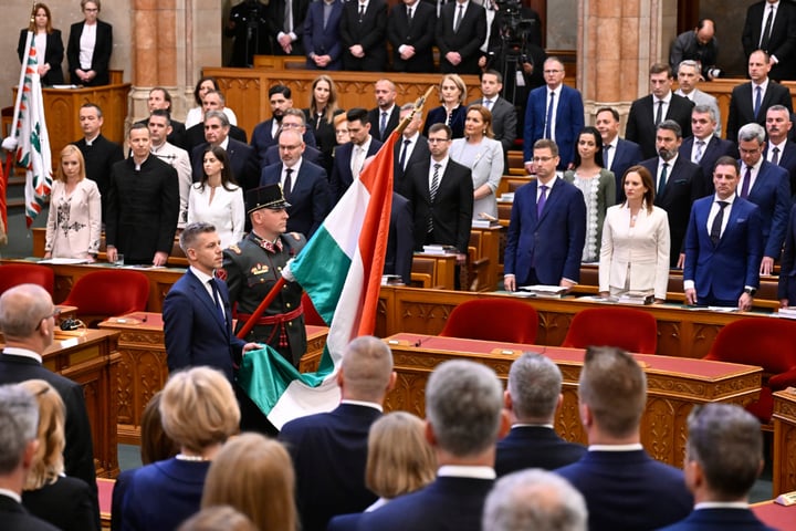 Peter Magyar takes the oath as Hungary's prime minister in Budapest