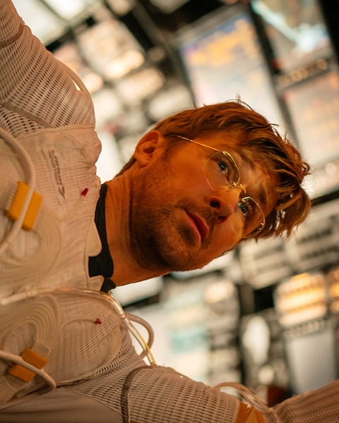 A scene from Project Hail Mary featuring Ryan Gosling, directed by Phil Lord and Christopher Miller for Amazon MGM Studios