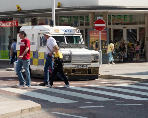 Police Service of Northern Ireland officers in Belfast, in a file photo