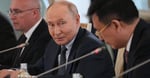 Vladimir Putin at Constantine Palace St Petersburg speaking to international news agency heads SPIEF 2026