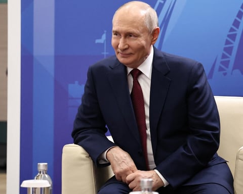 Vladimir Putin speaks at the St. Petersburg International Economic Forum plenary session June 2026