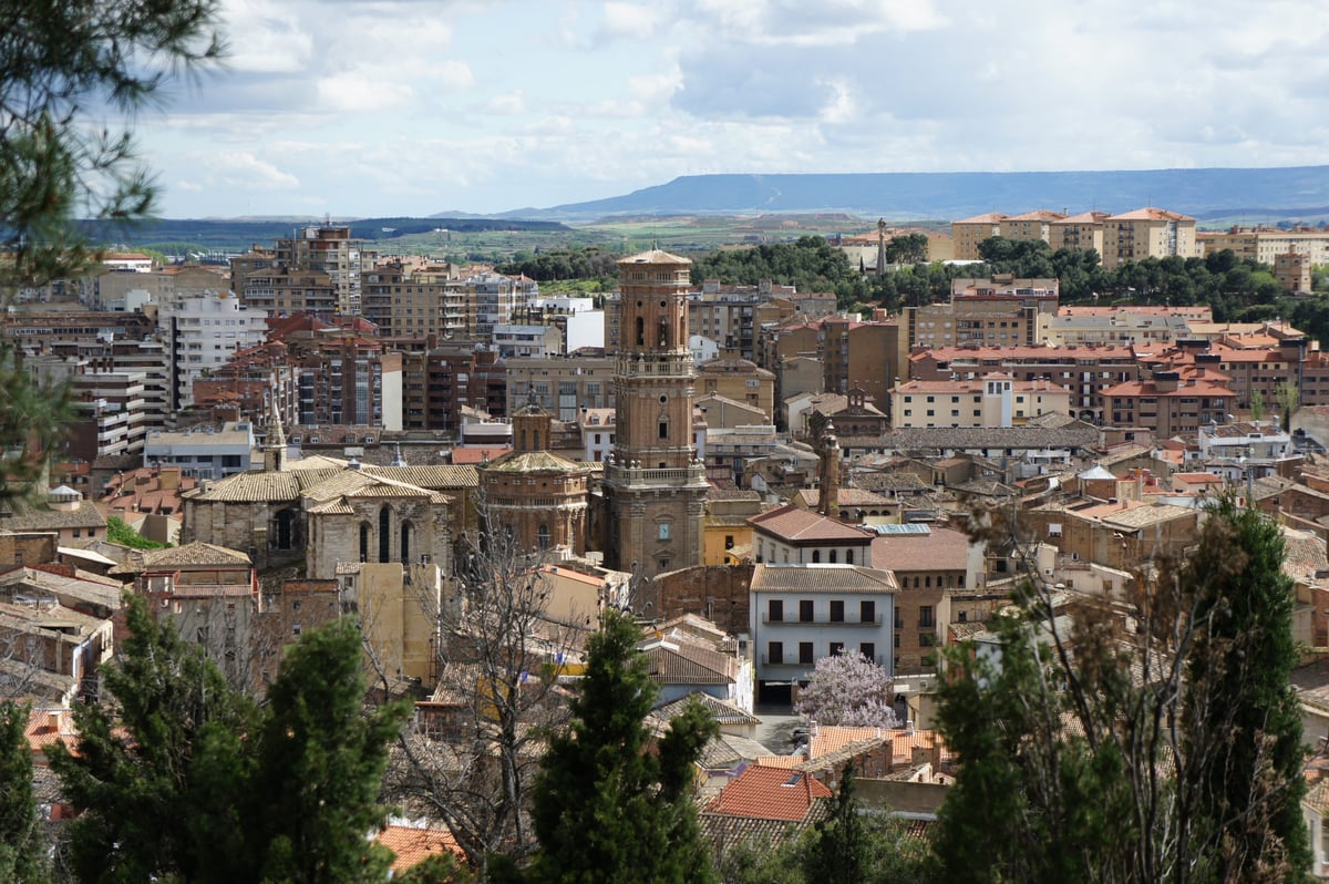 Panoramic view of Tudela, Navarre, Spain, home of CD Tudelano football club