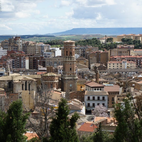 Panoramic view of Tudela, Navarre, Spain, home of CD Tudelano football club