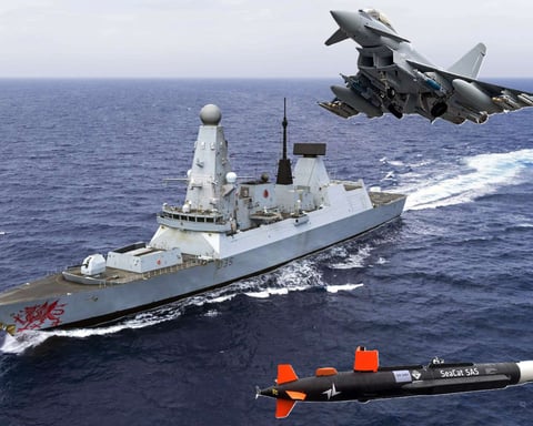 RFA Lyme Bay with autonomous mine-hunting drones heading to Strait of Hormuz