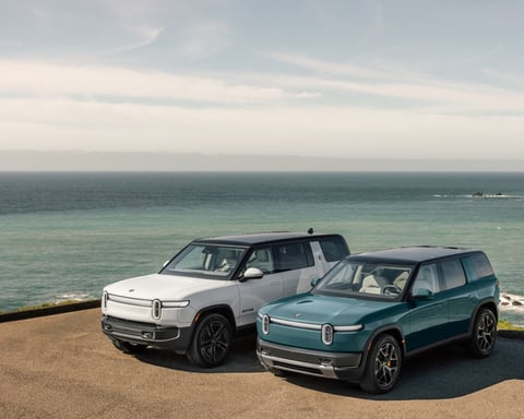 Rivian R2 and R1S electric SUVs