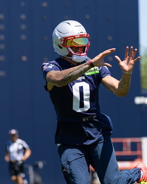 New England Patriots linebacker Robert Spillane at mandatory minicamp 2026 at Gillette Stadium