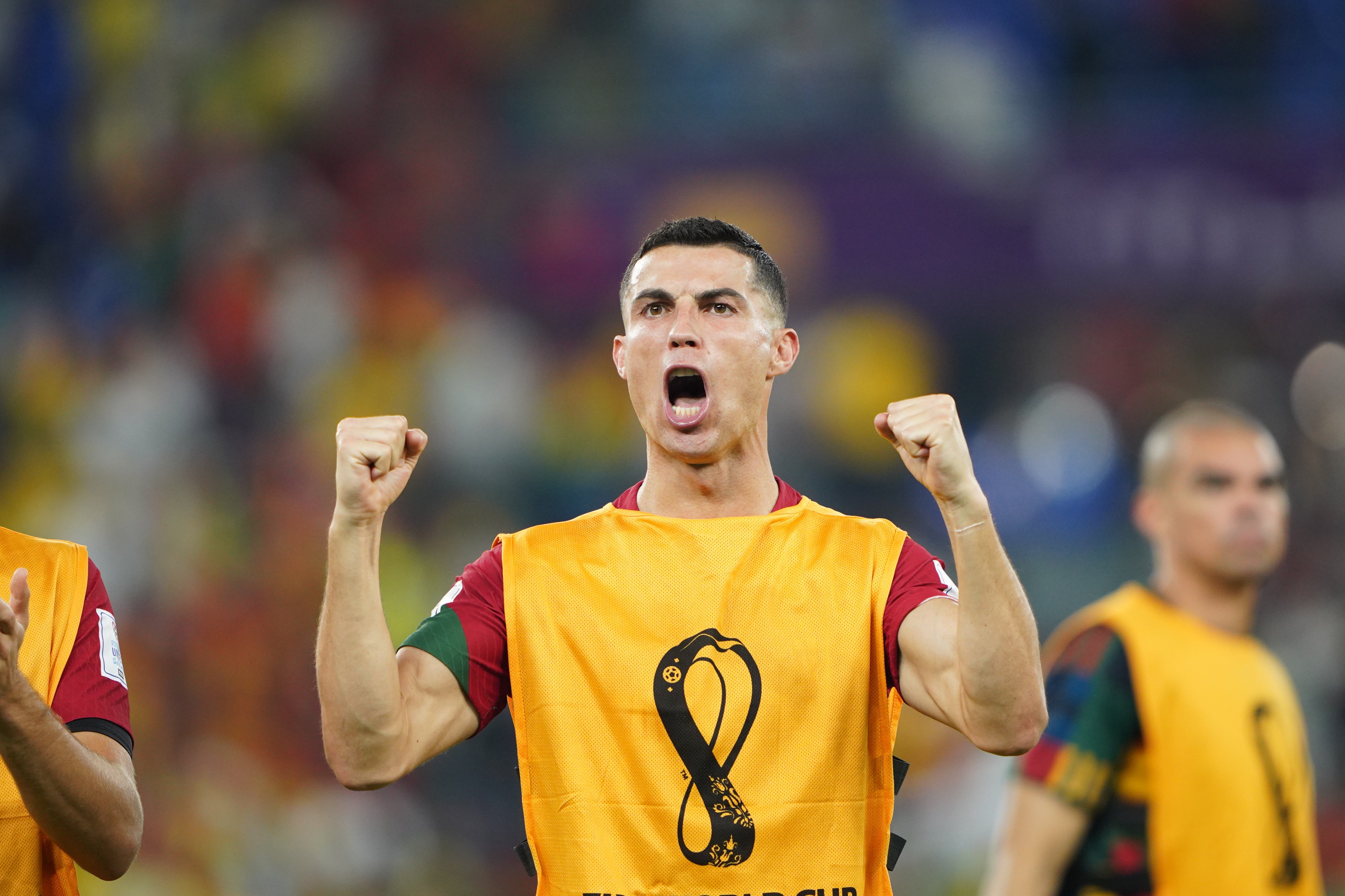 Cristiano Ronaldo in action for Portugal during the 2022 FIFA World Cup in Qatar
