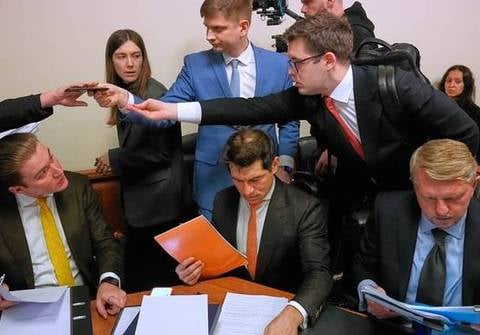 Participants at Moscow Arbitration Court for Bank of Russia lawsuit against Euroclear January 2026