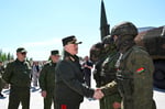 Russian Iskander-M missile launcher during nuclear forces exercises in Belarus May 2026