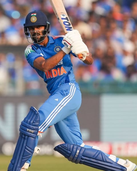 Ruturaj Gaikwad celebrates his century for India A against Sri Lanka A at Rangiri Dambulla International Stadium, June 2026