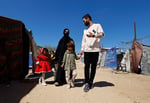 Palestinian journalist Shady Abu Sedo reunited with his wife and children in Khan Younis after 572 days in Israeli detention