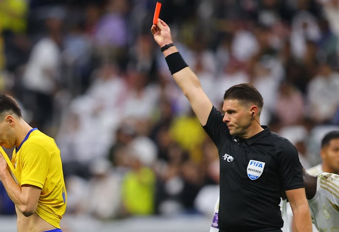 Australian VAR official Shaun Evans officiating during AFC Champions League match 2024