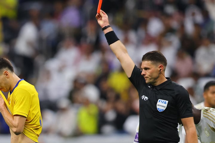 Australian VAR official Shaun Evans officiating during AFC Champions League match 2024