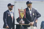 India captain Shubman Gill and KL Rahul during Day 1 of the only Test against Afghanistan at New Chandigarh