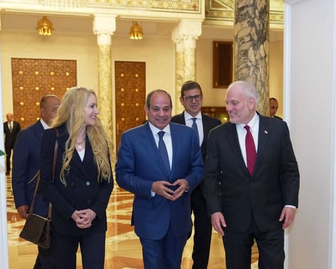 Egyptian President Abdel Fattah el-Sisi meets Conference of Presidents of Major American Jewish Organizations delegation in Cairo