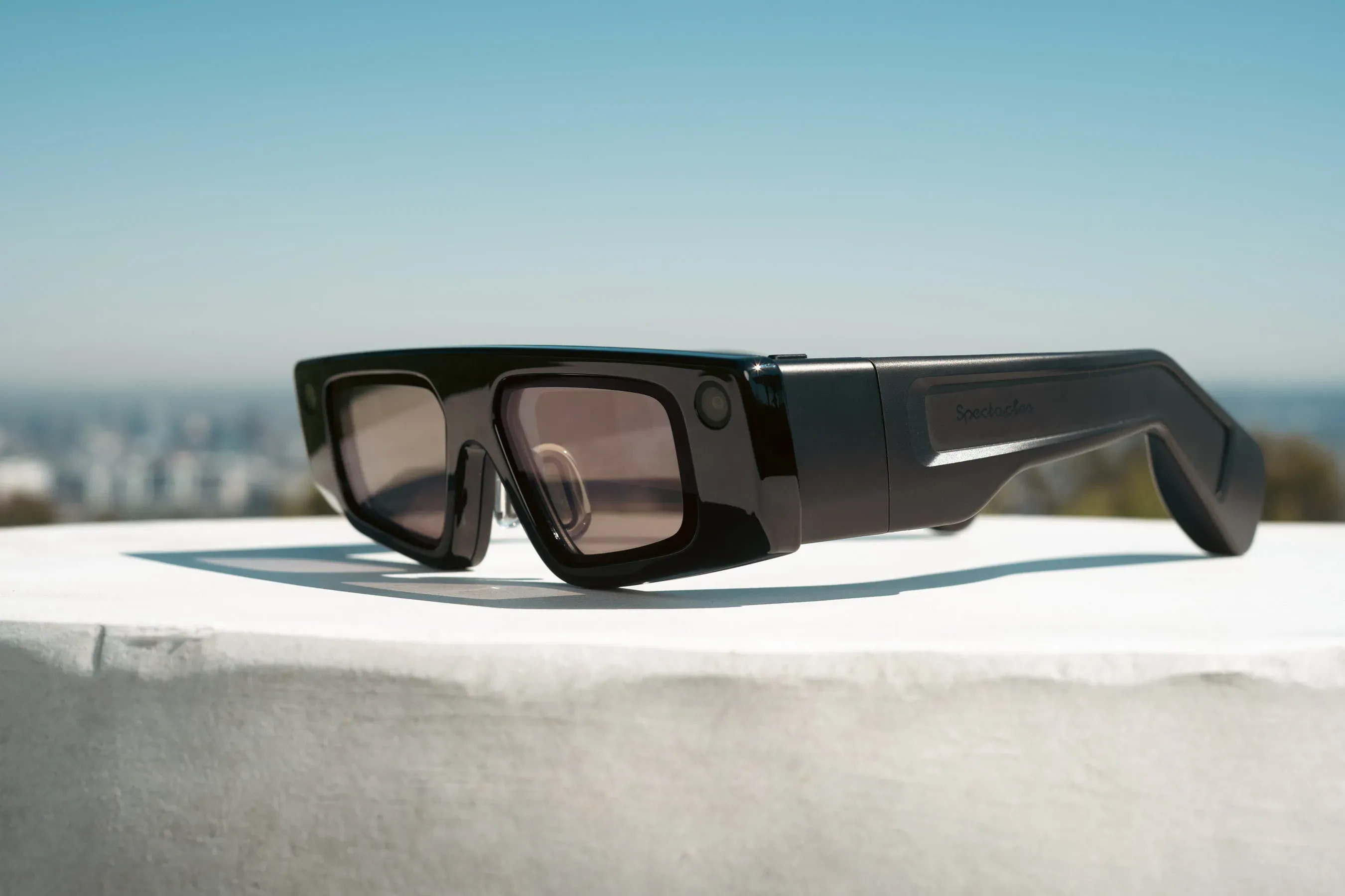 Snap CEO Evan Spiegel unveils Specs AR glasses during the AWE 2026 technology conference