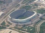 Soldier Field in Chicago, the Bears' current home as the team weighs Hammond, Indiana sites and Illinois weighs a special session
