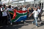Demonstrators protest against undocumented migrants in Cape Town as anti-migrant violence spreads in South Africa