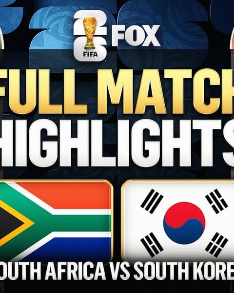 Bafana Bafana players celebrate South Africa's 1-0 win over South Korea at the 2026 FIFA World Cup