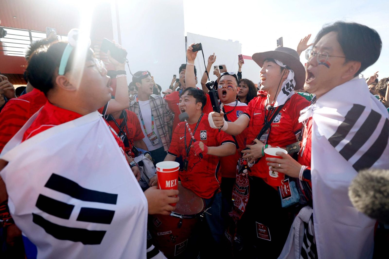 South Korean football fans react to the national team's 2026 World Cup group-stage elimination against South Africa