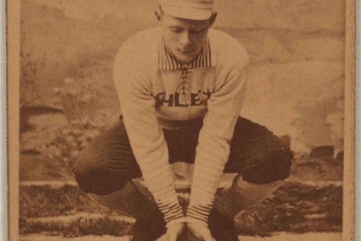 A vintage sports baseball card representing the sports card collecting industry at the center of the Whatnot gambling lawsuit in California