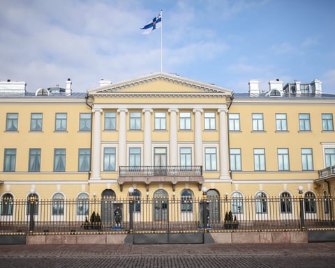 Finnish Presidential Palace Helsinki, seat of President Alexander Stubb who dismissed Baltic attack fears
