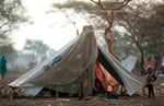 Sudanese soldiers near the Ethiopian border in Blue Nile state during military operations against RSF forces near Kurmuk