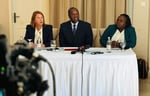 Lawyers Antonia Mulvey and Willis Otieno address media in Nairobi after filing Sudan RSF war crimes complaint