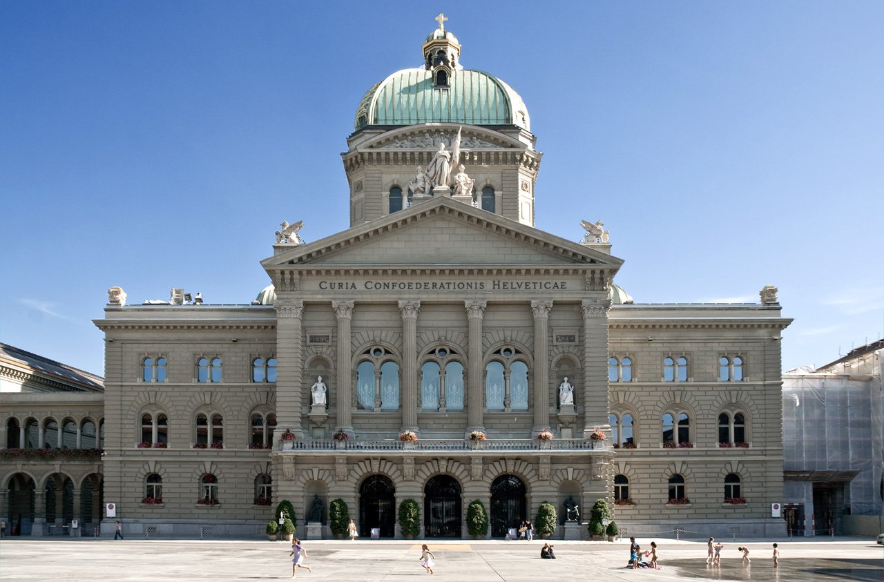 The Federal Palace of Switzerland in Bern, seat of the Swiss parliament