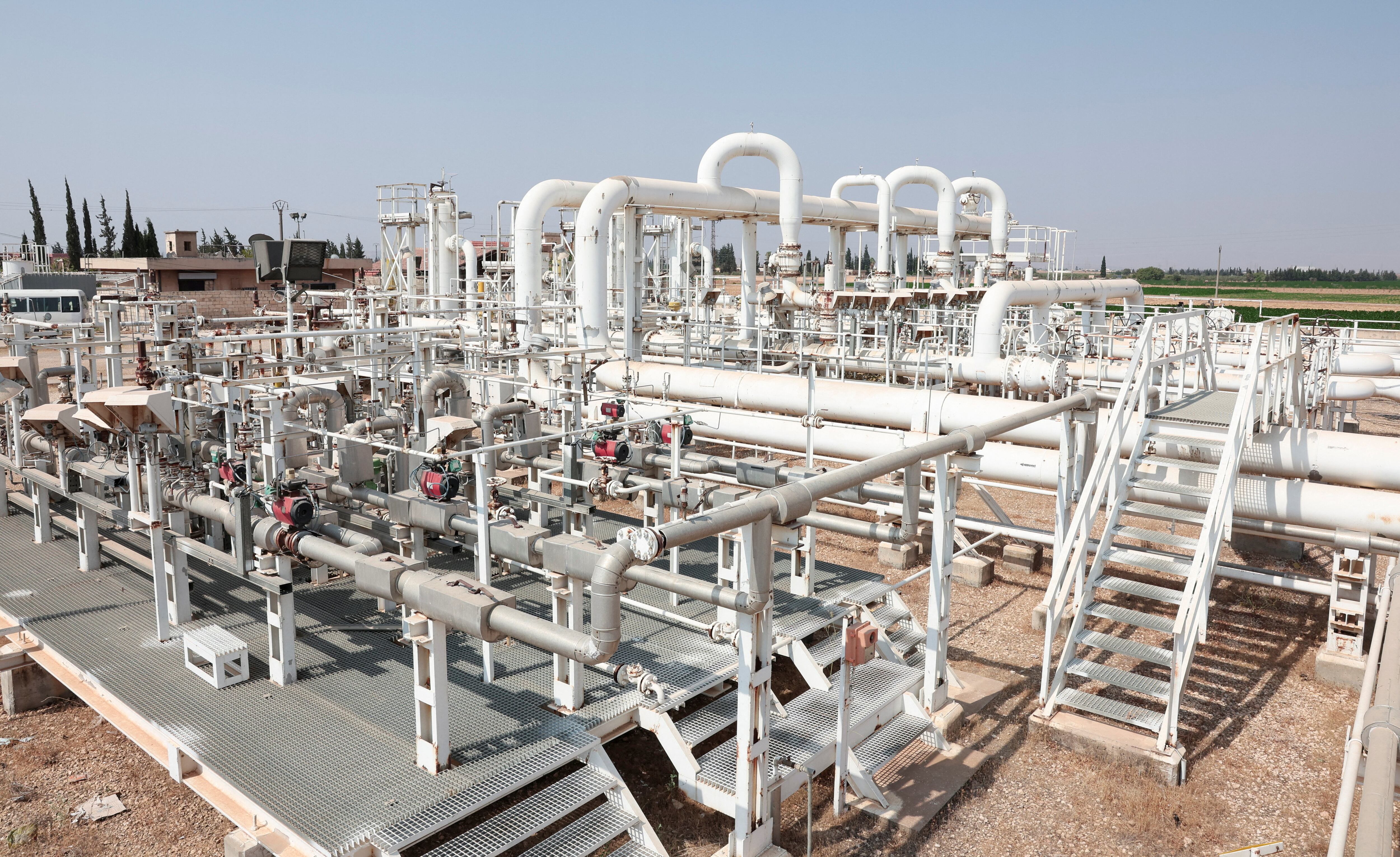 Natural gas production facility in Syria undergoing redevelopment