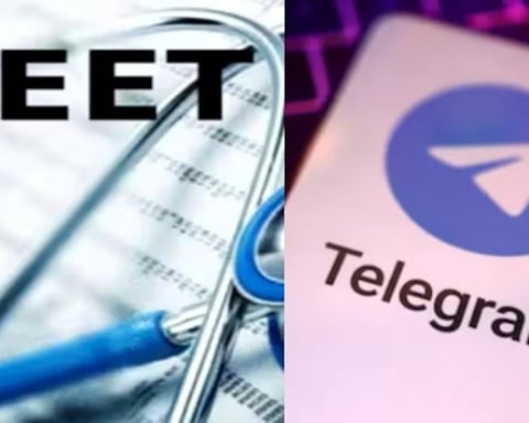 Telegram app logo on a smartphone as India faces legal controversy over the temporary Telegram ban linked to the NEET leak investigation