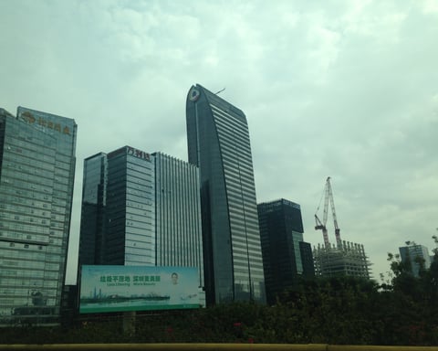 Tencent's twin-tower Seafront Towers headquarters in Shenzhen, China