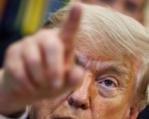 President Donald Trump during NBC Meet the Press interview discussing Iran troop withdrawal June 2026