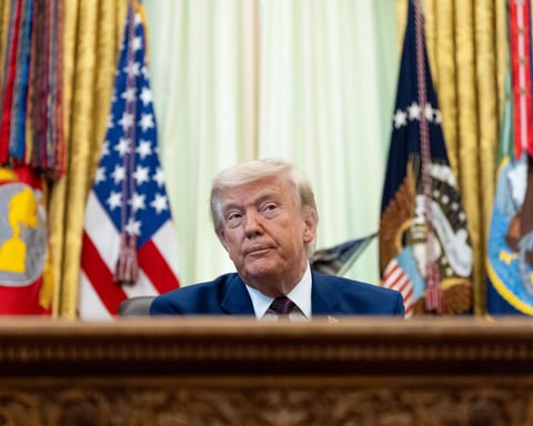 President Donald Trump speaks in the Oval Office as House passes Iran war powers resolution June 2026