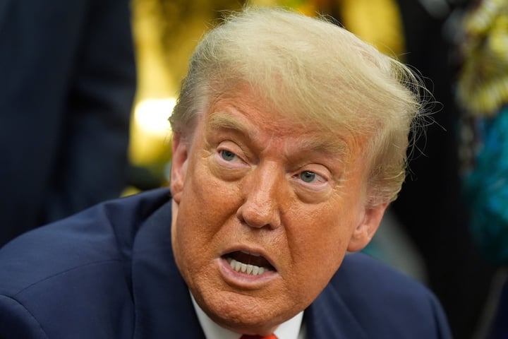 President Donald Trump in the Oval Office
