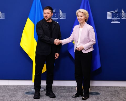 EU and Ukraine flags at accession conference Luxembourg 2026